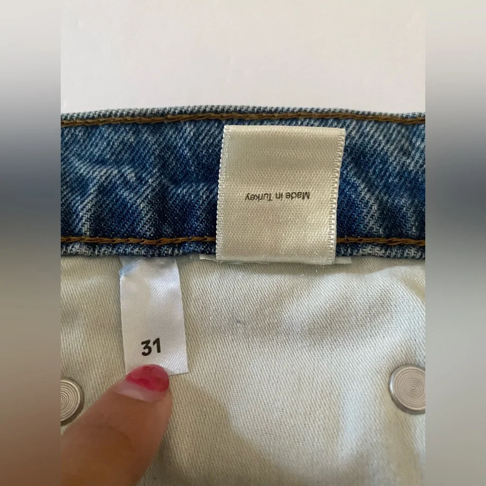 Reformation Women’s Merida Jeans Straight Leg Blue Size 31 High Waist Cotton